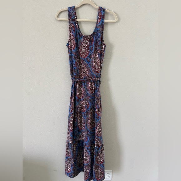 Talbots Blue and Pink Paisley Maxi Dress - Picture 5 of 9